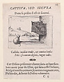 Le Chat Guettant L'Oiseau en Cage (The Cat Watching the Bird in the Cage), plate 10 from "Lux Claustri ou La Lumière du Cloitre" (The Light of the Cloisters), Jacques Callot  French, Etching and letterpress; second state of two (Lieure)