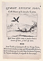 Le Corbeau et Le Limaçon (The Raven and the Snail), plate 8 from "Lux Claustri ou La Lumière du Cloitre" (The Light of the Cloisters), Jacques Callot  French, Etching; second state of two (Lieure)