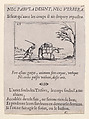 Le Paysan Frappant son Ane (The Peasant Striking his Donkey), plate 25 from "Lux Claustri ou La Lumière du Cloitre" (The Light of the Cloisters), Jacques Callot  French, Etching and letterpress; second state of two (Lieure)