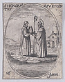 S. Honorat, évêque et confesseur (St. Honoratus, Bishop and Confessor), January 16th, from "Les Images De Tous Les Saincts et Saintes de L'Année" (Images of All of the Saints and Feast Days of the Year), Jacques Callot French, Etching; second state of two (Lieure)