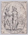 Ste. Agathe, vierge et martyre (St. Agatha, Virgin and Martyr), February 5th, from "Les Images De Tous Les Saincts et Saintes de L'Année" (Images of All of the Saints and Feast Days of the Year), Jacques Callot  French, Etching; second state of two (Lieure)