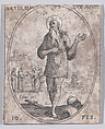 S. Guillaume, Duc d'Aquitaine (St. William, Duke of Aquitaine), February 10th, from "Les Images De Tous Les Saincts et Saintes de L'Année" (Images of All of the Saints and Religious Events of the Year), Jacques Callot French, Etching; second state of two (Lieure)