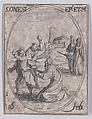 S. Onésime, évêque et martyr (St. Onesimus, Bishop and Martyr), February 16th, from "Les Images De Tous Les Saincts et Saintes de L'Année" (Images of All of the Saints and Religious Events of the Year), Jacques Callot  French, Etching; second state of two (Lieure)