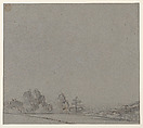 Portrait of a Man, Jacob Backer (Dutch, Harlingen 1608–1651 Amsterdam), Black chalk, heightened with white, with touches of red chalk, on blue paper (recto); pen and brown ink, brush and gray wash over black chalk (verso)