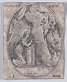 L'Annonciation de la Ste. Vierge (The Annunciation of the Virgin), March 25th, from "Les Images De Tous Les Saincts et Saintes de L'Année" (Images of All of the Saints and Religious Events of the Year), Jacques Callot  French, Etching; second state of two (Lieure)