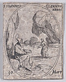 S. Jean Climaque, abbé (St. John Climaticus, Abbot), March 30th, from "Les Images De Tous Les Saincts et Saintes de L'Année" (Images of All of the Saints and Religious Events of the Year), Jacques Callot  French, Etching; second state of two (Lieure)