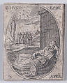 S. Hugues, évêque (St. Hugh of Grenoble, Bishop), April 1st, from "Les Images De Tous Les Saincts et Saintes de L'Année" (Images of All of the Saints and Religious Events of the Year), Jacques Callot  French, Etching; second state of two (Lieure)