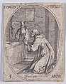 S. Vincent Ferrier (St. Vincent Ferrer), April 5th, from "Les Images De Tous Les Saincts et Saintes de L'Année" (Images of All of the Saints and Religious Events of the Year), Jacques Callot  French, Etching; second state of two (Lieure)