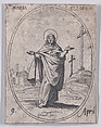 Ste. Marie Cléophée (St. Mary Cleophas), April 9th, from "Les Images De Tous Les Saincts et Saintes de L'Année" (Images of All of the Saints and Religious Events of the Year), Jacques Callot  French, Etching; second state of two (Lieure)