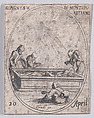Ste. Agnès de Montepulciano (St. Agnes of Montepulciano), April 20th, from "Les Images De Tous Les Saincts et Saintes de L'Année" (Images of All of the Saints and Religious Events of the Year), Jacques Callot  French, Etching; second state of two (Lieure)