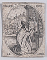 S. Marcellin, pape (St. Marcellinus, Pope), April 26th, from "Les Images De Tous Les Saincts et Saintes de L'Année" (Images of All of the Saints and Religious Events of the Year), Jacques Callot  French, Etching; second state of two (Lieure)