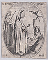 S. Epiphane, évêque (St. Epiphanius, Bishop), May 12th, from "Les Images De Tous Les Saincts et Saintes de L'Année" (Images of All of the Saints and Religious Events of the Year), Jacques Callot  French, Etching; second state of two (Lieure)