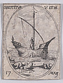Ste. Restitue, vierge et martyre (St. Restituta, Virgin and Martyr), May 17th, from "Les Images De Tous Les Saincts et Saintes de L'Année" (Images of All of the Saints and Religious Events of the Year), Jacques Callot  French, Etching; second state of two (Lieure)