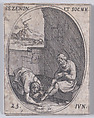 S. Zenon et Ses Compagnons (St. Zeno and His Companions), June 23rd, from "Les Images De Tous Les Saincts et Saintes de L'Année" (Images of All of the Saints and Religious Events of the Year), Jacques Callot French, Etching; second state of two (Lieure)