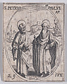 S. Pierre et S. Paul, apôtres (St. Peter and St. Paul, Apostles), June 29th, from "Les Images De Tous Les Saincts et Saintes de L'Année" (Images of All of the Saints and Religious Events of the Year), Jacques Callot  French, Etching; second state of two (Lieure)