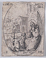 S. Siméon Salus, évêque (St. Simeon Salus, Bishop), July 1st, from "Les Images De Tous Les Saincts et Saintes de L'Année" (Images of All of the Saints and Religious Events of the Year), Jacques Callot French, Etching; second state of two (Lieure)