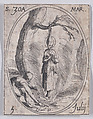 Ste. Zoé, martyre (St. Zoe, Martyr), July 5th, from "Les Images De Tous Les Saincts et Saintes de L'Année" (Images of All of the Saints and Religious Events of the Year), Jacques Callot  French, Etching; second state of two (Lieure)