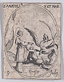 Ste. Anatolie, vierge et martyre (St. Anatolia, Virgin and Martyr), July 9th, from "Les Images De Tous Les Saincts et Saintes de L'Année" (Images of All of the Saints and Religious Events of the Year), Jacques Callot  French, Etching; second state of two (Lieure)