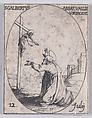 S. Galbert, abbé du Val d'Ombrose (St. John Gualbert, Abbot of Val d'Ombrose), July 12th, from "Les Images De Tous Les Saincts et Saintes de L'Année" (Images of All of the Saints and Religious Events of the Year), Jacques Callot French, Etching; second state of two (Lieure)