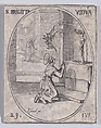 Ste. Brigitte de Suède, veuve (St. Bridget of Sweden, Widow), July 23rd, from "Les Images De Tous Les Saincts et Saintes de L'Année" (Images of All of the Saints and Religious Events of the Year), Jacques Callot  French, Etching; second state of two (Lieure)