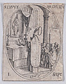 S. Leu, archevêque (St. Lupus, Archbishop), September 1st, from "Les Images De Tous Les Saincts et Saintes de L'Année" (Images of All of the Saints and Religious Events of the Year), Jacques Callot  French, Etching; second state of two (Lieure)