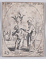 S. Lin, pape (St. Linus, Pope), September 23rd, from "Les Images De Tous Les Saincts et Saintes de L'Année" (Images of All of the Saints and Religious Events of the Year), Jacques Callot  French, Etching; second state of two (Lieure)