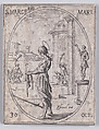 S. Marcel, martyr (St. Marcellus, Martyr), October 30th, from "Les Images De Tous Les Saincts et Saintes de L'Année" (Images of All of the Saints and Religious Events of the Year), Jacques Callot  French, Etching; second state of two (Lieure)