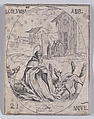 S. Colomban, abbé (St. Colomban, Abbot), November 21st, from "Les Images De Tous Les Saincts et Saintes de L'Année" (Images of All of the Saints and Religious Events of the Year), Jacques Callot French, Etching; second state of two (Lieure)