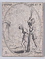 Ste. Bibienne, vierge et martyre (St. Bibiana, Virgin and Martyr), December 2nd, from "Les Images De Tous Les Saincts et Saintes de L'Année" (Images of All of the Saints and Religious Events of the Year), Jacques Callot  French, Etching; second state of two (Lieure)