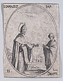 S. Damase, pape (St. Damasus, Pope), December 11th, from "Les Images De Tous Les Saincts et Saintes de L'Année" (Images of All of the Saints and Religious Events of the Year), Jacques Callot  French, Etching; second state of two (Lieure)