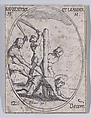 S. Maxence et S. Léandre (St. Maxentius and St. Leander), December 12th, from "Les Images De Tous Les Saincts et Saintes de L'Année" (Images of All of the Saints and Religious Events of the Year), Jacques Callot French, Etching; second state of two (Lieure)