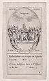 La Pentecôte (The Pentecost), scene 6 from Images des Fêtes Mobiles (Images of Moveable Feasts from the Christian Calendar), part of "Les Images De Tous Les Saincts et Saintes de L'Année" (Images of All of the Saints and Religious Events of the Year), Jacques Callot  French, Etching; fourth state of five (Lieure)