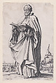 Christ, The Savior, from "Les Grands Apôtres Debout, Représentant Le Sauveur, La Bienheureuse Marie et Les Saints Apôtres" (The Large Standing Apostles, Representing The Savior, The Blessed Mary and The Apostles), Jacques Callot  French, Etching; second state of two (Lieure)