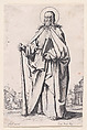 St. James Minor, from "Les Grands Apôtres Debout, Représentant Le Sauveur, La Bienheureuse Marie et Les Saints Apôtres" (The Large Standing Apostles, Representing The Savior, The Blessed Mary and The Apostles), Jacques Callot  French, Etching; second state of three (Lieure)