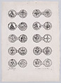 6th Plate, Featuring 10 Coins Issued by European Princes in the 16th and 17th centuries, from Les Monnaies (The Currencies), Jacques Callot French, Etching