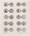Plate 6, Featuring 10 Coins Issued by European Princes in the 16th and 17th centuries, from "Les Monnaies" (The Currencies), Jacques Callot  French, Etching
