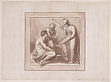 Minerva and Mercury, Domenico Marchetti  Italian, Etching and aquatint, printed in brown ink; second state