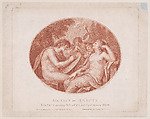 Genius and Beauty, Francesco Bartolozzi Italian, Etching and stipple engraving, printed in brown ink; fourth state