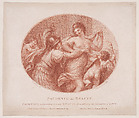 Prudence, Love and Beauty, Francesco Bartolozzi Italian, Etching and stipple engraving, printed in brown ink; fifth state