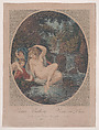 Venus Bathing, Francesco Bartolozzi  Italian, Etching and stipple engraving, printed in color; sixth state