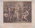 Caractacus Delivered to Ostorius, Francesco Bartolozzi  Italian, Etching and stipple engraving, printed in color; fourth state