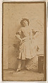 Actress leaning against wall, from the Actresses series (N664) promoting Old Fashion Fine Cut Tobacco, Albumen photograph