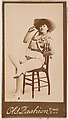 Actress wearing wide-brimmed hat, from the Actresses series (N664) promoting Old Fashion Fine Cut Tobacco, Albumen photograph