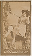 Actress holding ivy vine, from the Actresses series (N664) promoting Old Fashion Fine Cut Tobacco, Albumen photograph