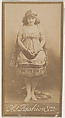 Actress wearing embroidered costume and cap, from the Actresses series (N664) promoting Old Fashion Fine Cut Tobacco, Albumen photograph
