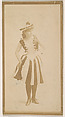 Actress wearing striped skirt, from the Actresses series (N664) promoting Old Fashion Fine Cut Tobacco, Albumen photograph