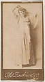 Actress leaning against wall, from the Actresses series (N664) promoting Old Fashion Fine Cut Tobacco, Albumen photograph