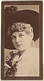 Portrait of actress wearing dark wide-brimmed hat, from the Actresses series (N668), Albumen photograph