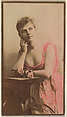 Actress wearing hand-colored pink dress, from the Actresses series (N668), Albumen photograph