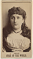 Fraulein Grundel, from the Star of the World series (N672), issued by A. Hershey & Bros. to promote Star of the World Tobacco, A. Hershey & Bros., Albumen photograph